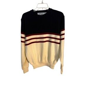 VTG Incline Sport Sweater Men's Large Red Blue Off White Yachting Core